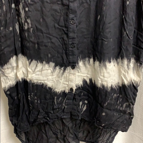 RVCA Black and Cream Bleached Top - Picture 3 of 5